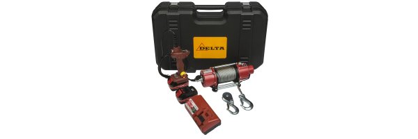 Battery rope winch
