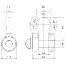 High tensile shackle Load capacity: 6,5 t H-shape