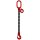 Lifting chain grade 8 1 strand 2.0 m 8 mm without shortening black