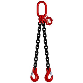 Lifting chain grade 8 2-strand 1.0 m 6 mm without shortening black