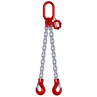 Lifting chain grade 8 2-strand 1.0 m 8 mm without shortening galvanized