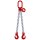 Lifting chain grade 8 2-strand 2.0 m 8 mm without shortening galvanized