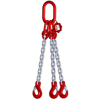 Lifting chain grade 8 3-strand 2.0 m 10 mm without shortening galvanized