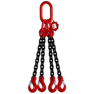 Lifting chain grade 8 4-strand 2.0 m 6 mm without shortening black