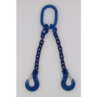 Lifting chain grade 10 2-strand 2.0 m 8 mm without shortening blue
