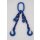 Lifting chain grade 10 2-strand 6.0 m 13 mm with shortening blue
