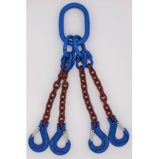 Lifting chain grade 10 4-strand 1.0 m 6 mm without shortening red brown