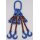 Lifting chain grade 10 4-strand 3.0 m 8 mm with shortening red brown