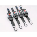 
4 pieces automatic lashing strap with S-hook 3.0 m x 50 mm