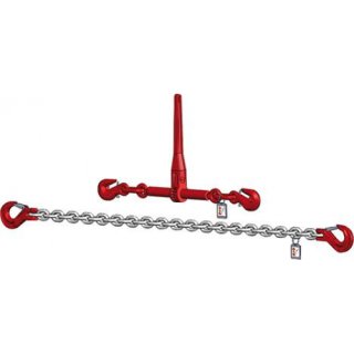 Lashing chain with H-stamp grade 8 2 - part lashing chain 10 mm 3.0 m galvanized
