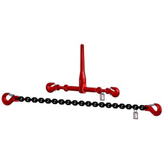Lashing chain with H-stamp grade 8 2 - part lashing chain 13 mm 5.0 m black