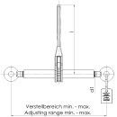 Ratchet load tensioner 6300 kg with eyelets GK8