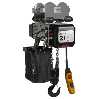 Delta electric chain hoist type SG.DTS 2000 kg slow 1st speed 3 m roller trolley