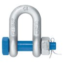 High tensile shackle with nut and cotter pin Load capacity: 0,5 t D-shape