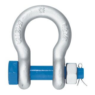High tensile shackle with nut and cotter pin Load capacity: 25,0 t H-shape