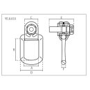 Lifting swivel with bracket GK8 630 kg M10X16