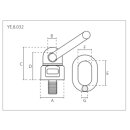 GK8 Swivel Shackle, Rotatable, 1120 kg, M16x20