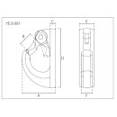 Anschweißhaken GK8 1000 kg