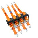 4 pieces automatic lashing strap with pointed hook 5.0 m...