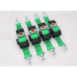 
4 pieces automatic lashing strap with pointed hook 3.0 m x 50 mm